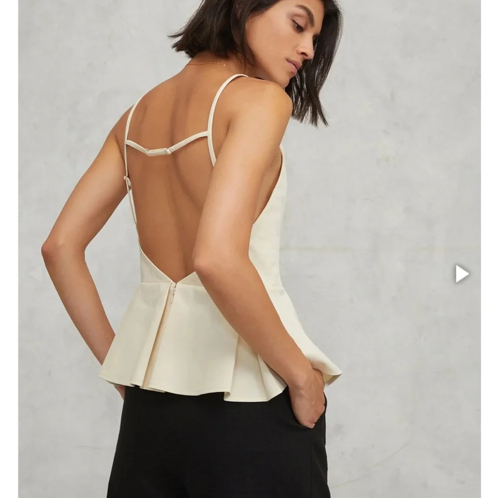 Marissa Webb Cream Pleated Camisole - Picture 6 of 12